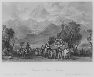 Bagneres de Poigorre, Pyrenees (engraving)