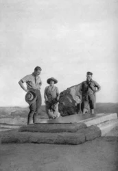 Grave of Cecil Rhodes, British businessman and politician in Africa, Southern Rhodesia, 1924-1927