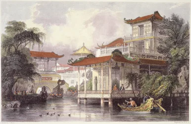 Home of a Chinese Merchant Near Canton, from 