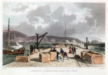 Plymouth Breakwater from the West, 1829
