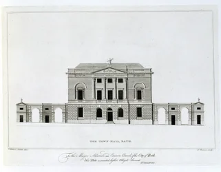 The Town Hall, Bath, engraved by T. Bonnor