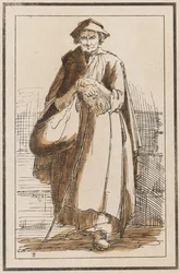 Forty Lithographic Impressions from Drawings of Landscape Scenery by Thomas Barker, Selected from His Studies of Rustic Figures after Nature: Old Woman in Cloak with Clasped Hands