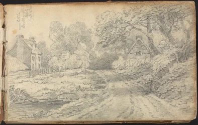 Album of Landscape and Figure Studies: A Road near Berkhampstead, Hertfordshire. Sept. 8, 1811