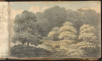Album of Landscape and Figure Studies: Landscape Scene with Horse and Cart near Tunbridge Wells