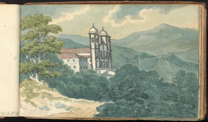 Album of Landscape and Figure Studies: Villa in the Mountains