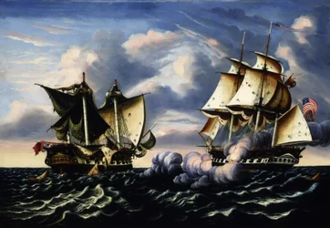 Capture of H.B.M. Frigate Macedonian by U.S. Frigate United States, October 25, 1812, 1852