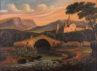 Italian Scene with Bridge