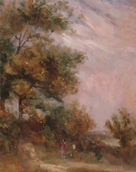 Landscape with Trees and a Figure