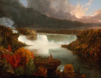 Distant View of Niagara Falls