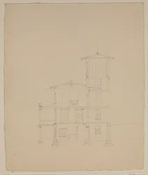 Drawing of Proposed Villa at Catskill