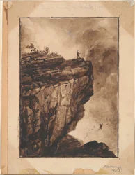 The Devil Throwing the Monk from the Precipice