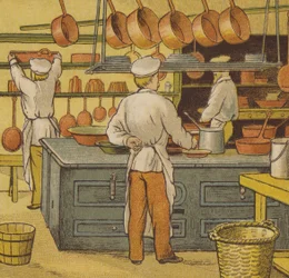 Caen: the hotel kitchen
