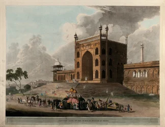 Eastern Gate of the Jummah Musjid at Delhi