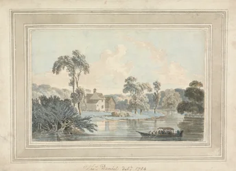 Farmhouse, River and Barge