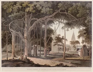 Hindoo Temples at Agouree on the River Soane