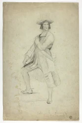 Study for Standing Man Wearing Sash and Striking Dramatic Pose
