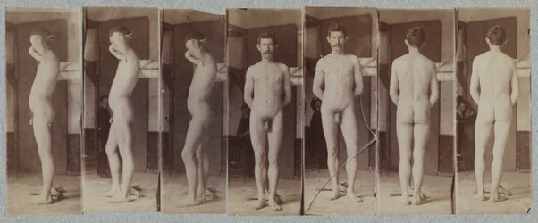Photographs of a Standing Male Nude Model Joseph Smith, c. 1883