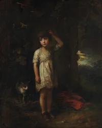 A Boy with a Cat - Morning