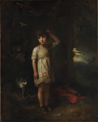 A Boy with a Cat — Morning