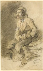 A Woodman Seated on a Bundle of Faggots