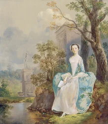 Girl with a Book Seated in a Park