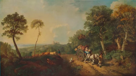 Landscape with Market Cart, 18th century