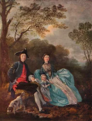 Portrait of the Artist with his Wife and Daughter, c1748