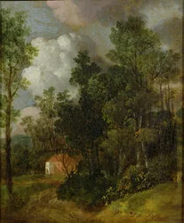 Wooded Landscape with Country House and Two Figures