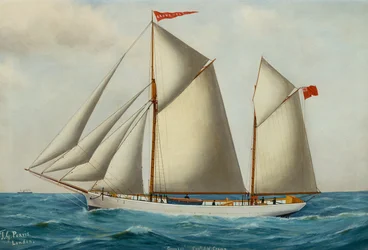 The Fore and Aft Schooner Grovehill in Full Sail