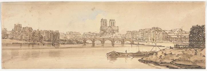 A Selection of Twenty of the Most Picturesque Views in Paris: View of Pont de la Tournelle and Notre Dame taken from the Arsenal