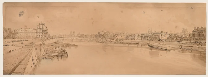A Selection of Twenty of the Most Picturesque Views in Paris: View of the Tuilleries and Bridge and taken from Pont de la Concorde