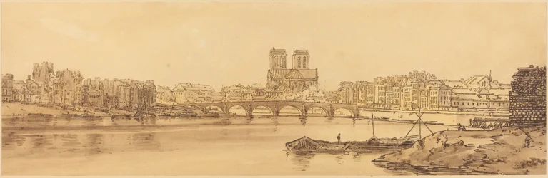 View of Pont de la Tournelle and Notre Dame Taken from the Arsenal: pl.11