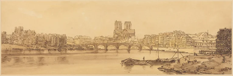 View of Pont de la Tournelle and Notre-Dame Taken from the Arsenal: Plate 11