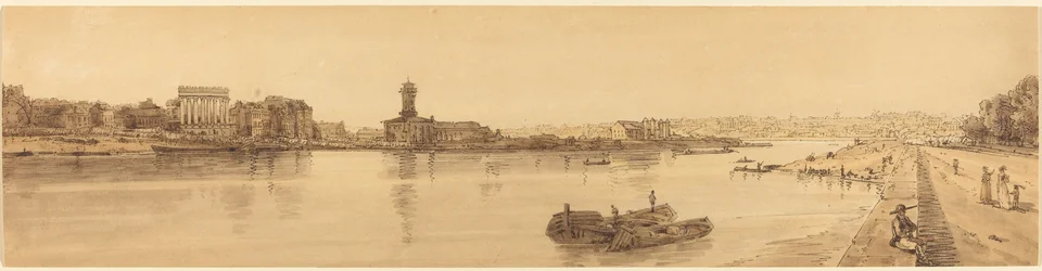 View of the Village of Chaillot from the Pont de la Concorde: pl.17