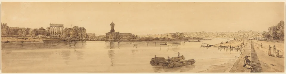 View of the Village of Chaillot from the Pont de la Concorde: Plate 17