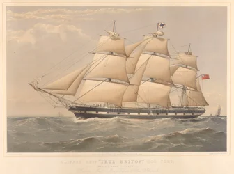 Clipper Ship True Briton 1100 Tons
