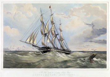 The New York line sailboat, London, Southampton