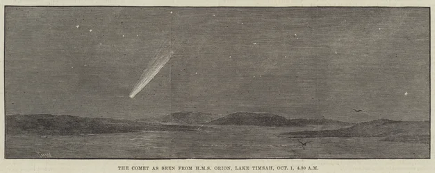 The Comet as seen from HMS Orion, Lake Timsah, 1 October, 4.30 am