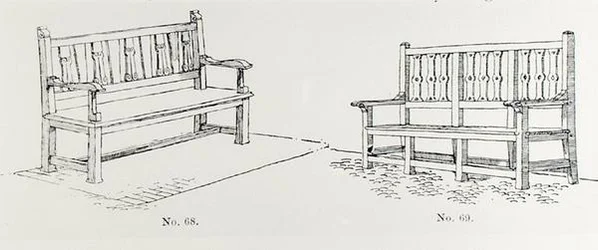 Garden benches, from Thomas Mawson