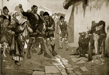 The Cucking-stool in Norman Times, Illustration from 