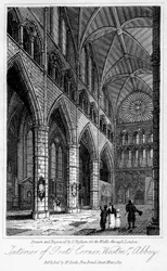 Interior of Poets Corner, Westminster Abbey, London