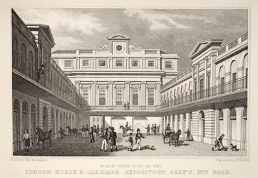 N.W. View of the London Horse and Carriage Repository, Gray