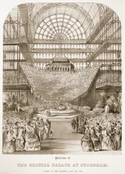 Opening of Crystal Palace at Sydenham by Queen Victoria on June 10 1854