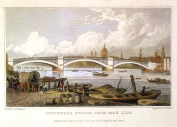 Southwark Bridge from Bank Side, London
