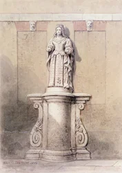 Statue of Queen Anne at the East End of Queen Square, 1851
