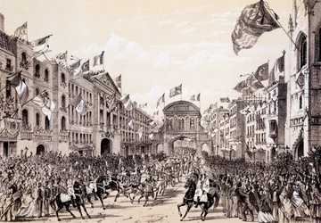 Visit of Napoleon III and Empress Eugenie to the City, April 19 1855