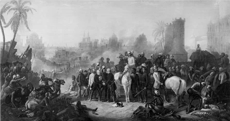 The Relief of Lucknow, and Triumphant Meeting of Havelock, Outram and Sir Colin Campbell, from 