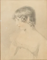 Bust Portrait of Susan Bloxam, Turned in Profile to Left