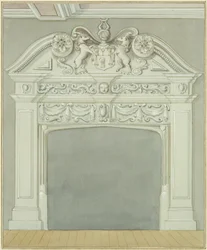 Chimneypiece in the premises adjoining the Guard House, Wine Street