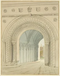 North view of the College Gateway arch